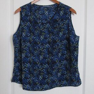 silky printed tank top